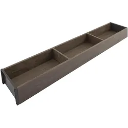 Blum Ambia-Line Schubkastenrahmen schmal - 622x100x50mm, Nebraska Eiche Stahl, Besteckkasten, Braun
