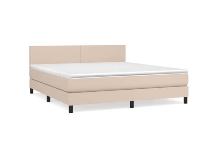 PUGYNBK Boxspringbett Cappuccino, 180 x 200 cm, mit Taschenfederkernmatratze