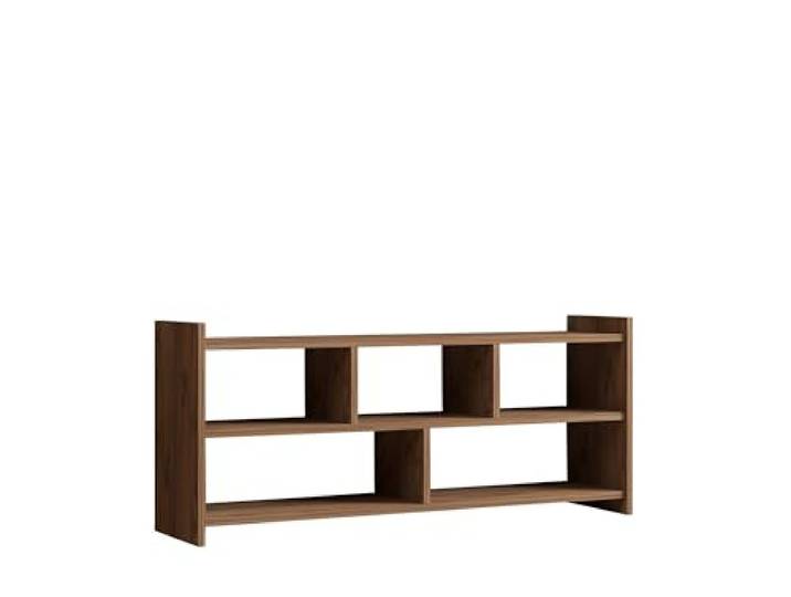 Stilvoller TV-Ständer aus atlantischer Kiefer, 117,5 cm x 55 cm x 28 cm 100% melaminbeschichtete Spanplatte, 18 mm stark Modernes Landhausdesign mit Mehreren Ablagen und zusätzlichem Stauraum