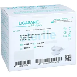 LIGASANO weiß Verband 1x5x5 cm steril
