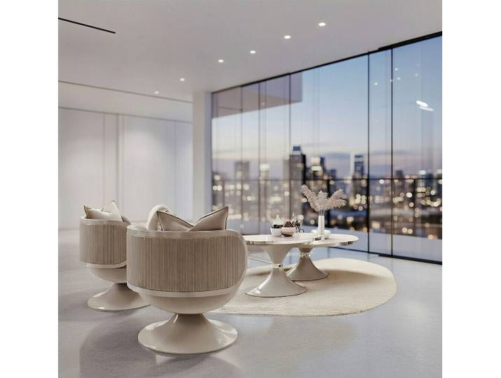 JVmoebel Wohnzimmer-Set Sessels und Couchtisch Set im modernen Design für jedes Wohnzimmer, (3-St)