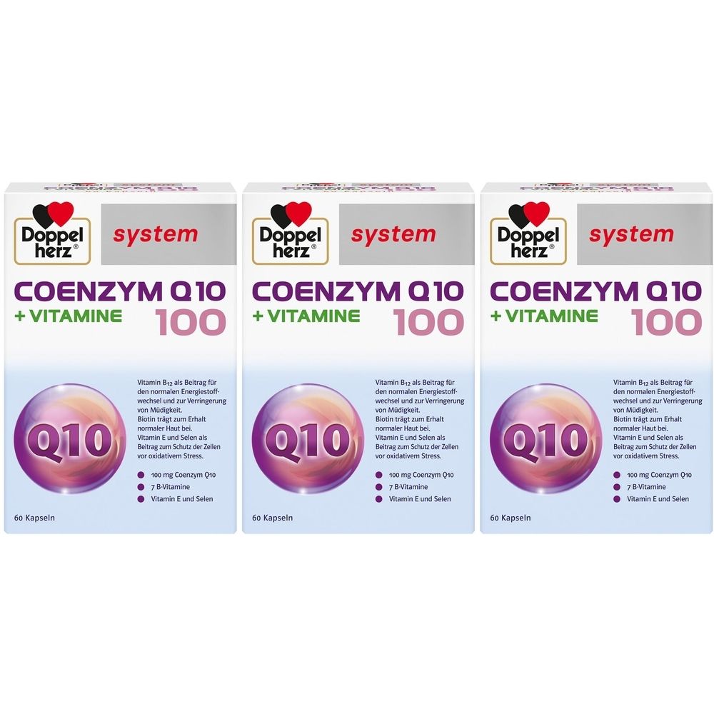 Doppelherz Coenzym Q10 100+Vitamine system Kapseln 3x 3x60 St
