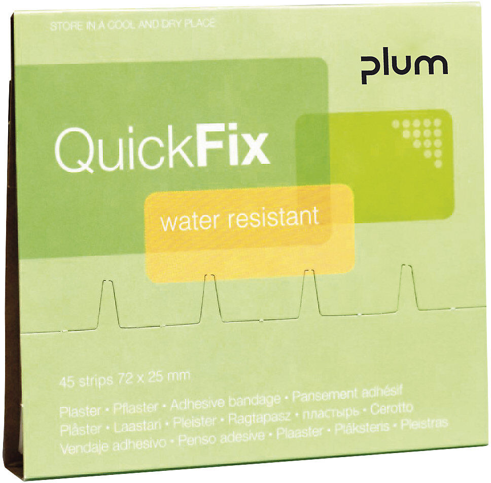 Pflaster-Nachfüllpackung QuickFix, Water Resistant, VE 6 à 45 Stk, HxB 72 x 25 mm plum