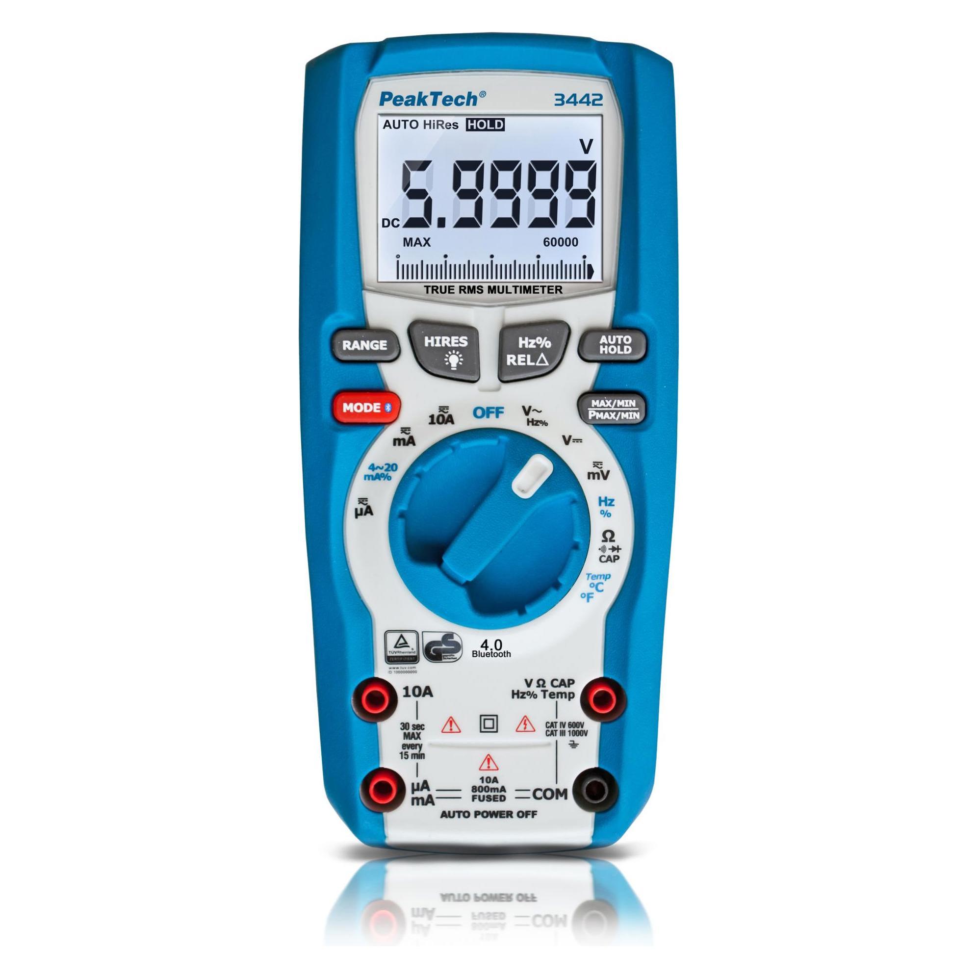 Peaktech P 3442 True RMS Digitalmultimeter (CAT III, CAT IV 600V, Hand-Multimeter) (P 3442)