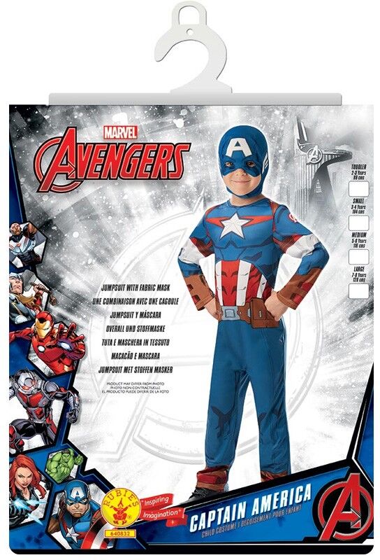 Déguisement classique Captain America 7-8 ans - Rubies