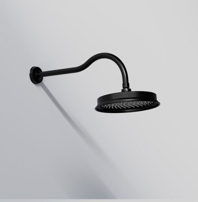 Steinberg Serie 350 Kopfbrausenset 3501680S Wandmontage, Easy Clean, matt black