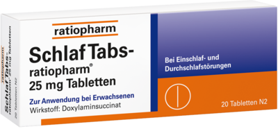 ratiopharm GmbH SCHLAF TABS-ratiopharm 25 mg Tabletten 20 St 07707524