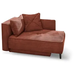Recamiere mit Funktion Rex Cord Rostrot