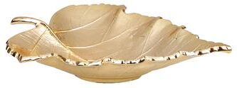 Classic Touch "Gold Leaf Dish 17""L"