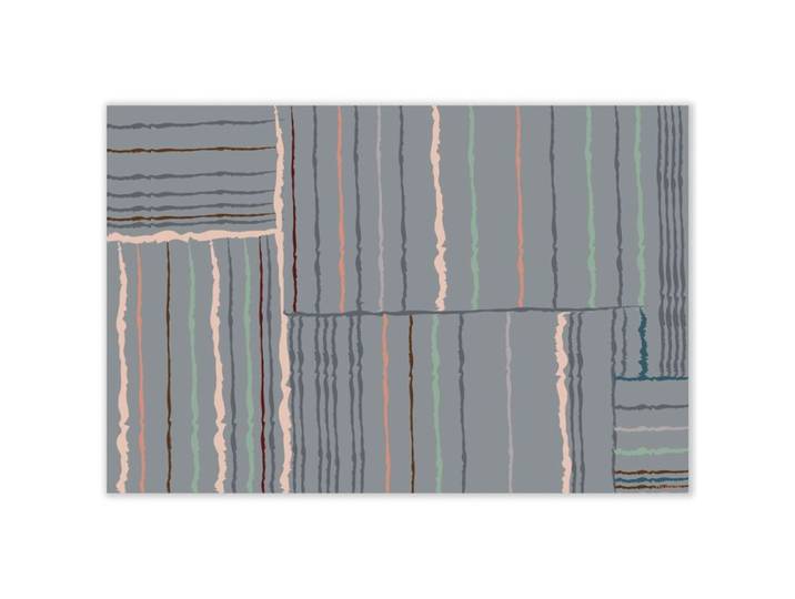 Mubusi Tapis Vinyle Tissu Gris 100x150 cm - Tapis Chambre en Vinyle