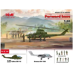 ICM Forward base Cobra AH-1G+Bronco OV-10A w.US Pilots&Ground Person a. HelicoPilots