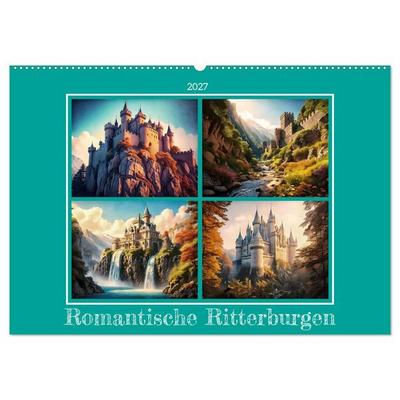Romantische Ritterburgen (Wandkalender 2027 DIN A2 quer), CALVENDO Monatskalender