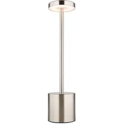 Tischlampe Tischleuchte silber Wohnzimmerlampe CCT Akku Touchdimmer, Metall Kunststoff, 1,2W 138Lm 2700K 4500K 6000K, H 34 cm