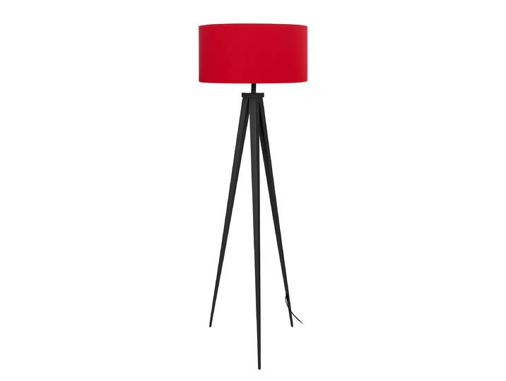 Lampadaire Meren 50 x 152 x 50cm Noir/Rouge/Rouge/Noir Coton E27