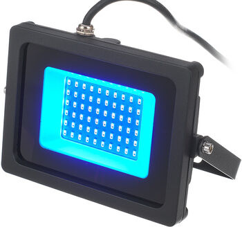 EuroLite LED IP FL-30 SMD UV (374nm) Schwarz matt
