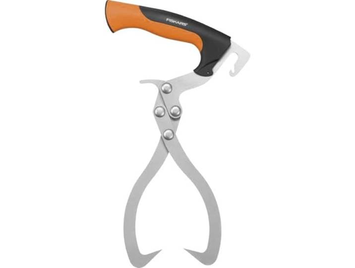 Fiskars Pince de manutention pour bois\, Étui inclus Noir/Orange\, WoodXpert\, 1003625