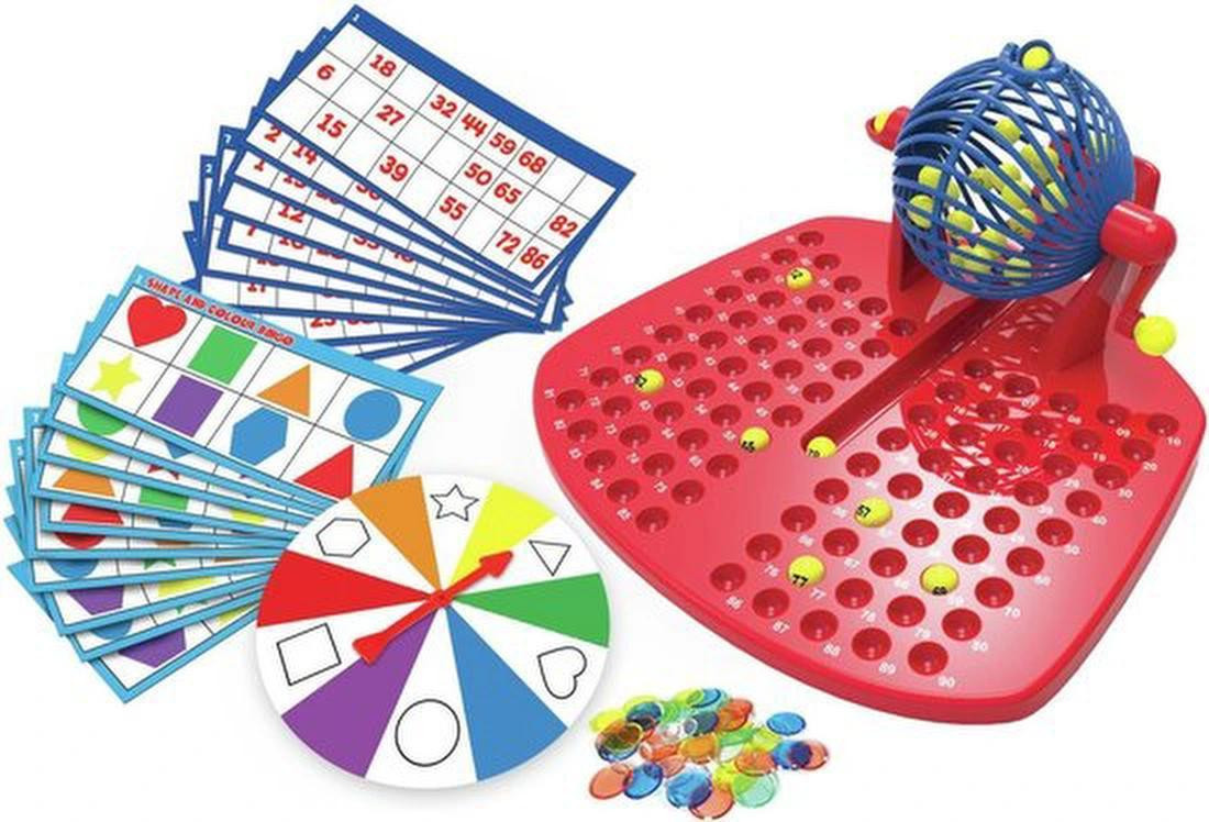 Chad Valley 2-in-1 Bingo spel met kleuren en vormen voor kinderen vanaf 3 jaar