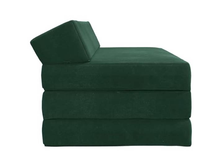 KTHLBRH Schlafsofa klappbar dunkelgrün 120 x 60 x 49 cm 100 % Polyester, robuster Schaumstoff, 2-Sitzer, umwandelbar, Bezug mit Reißverschluss