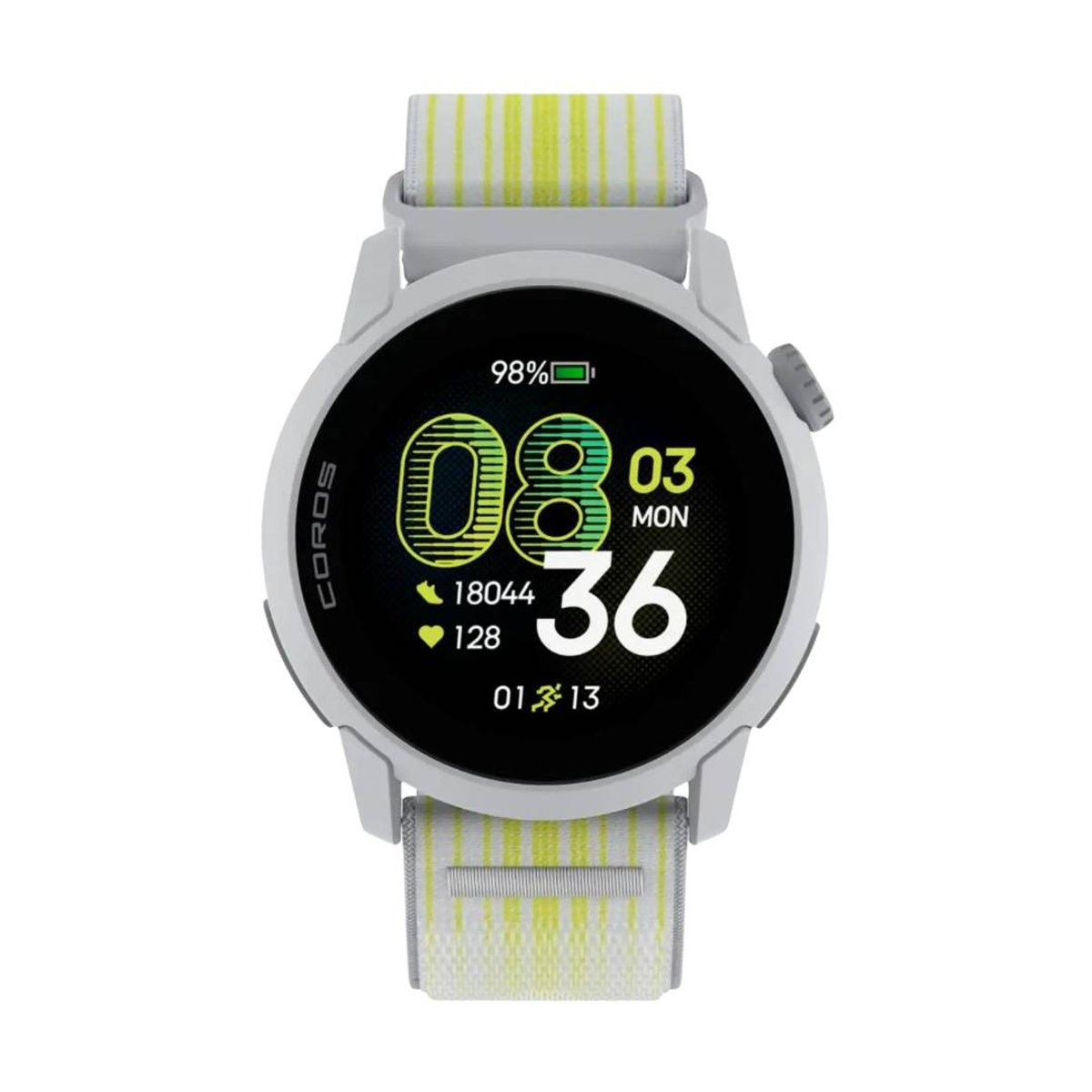 Relógio Coros Pace 4 GPS Nylon Branco Amarelo Unisex