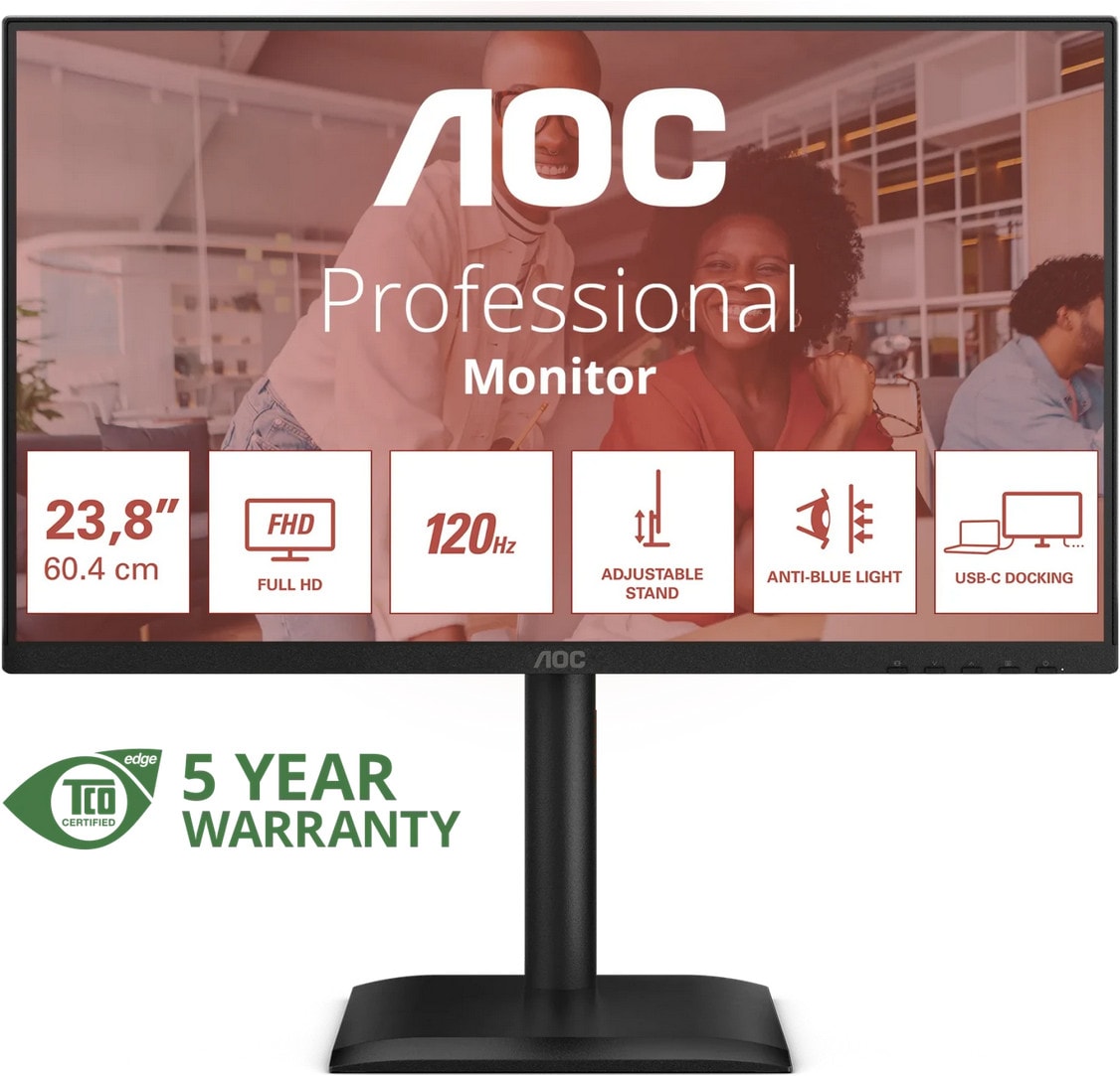 AOC 24E4CV 23.8 Zoll Full HD IPS Panel 16:9 120 Hz Monitor