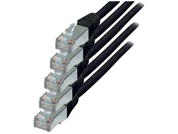 S-Conn cat.6 S/FTP 1 m cavo di rete Nero Cat6 S/FTP (S-STP)