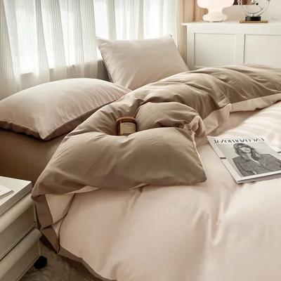 Uplift Essentials Solid Color 4 Piece Brushed Fabric Bedding Set With Duvet Cover, Bed Sheet, And Pillowcases cover 150x220cm 4pcs set 3