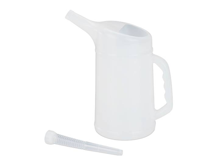 Ölkanne mit Einfüllstutzen 2 Liter Weiss