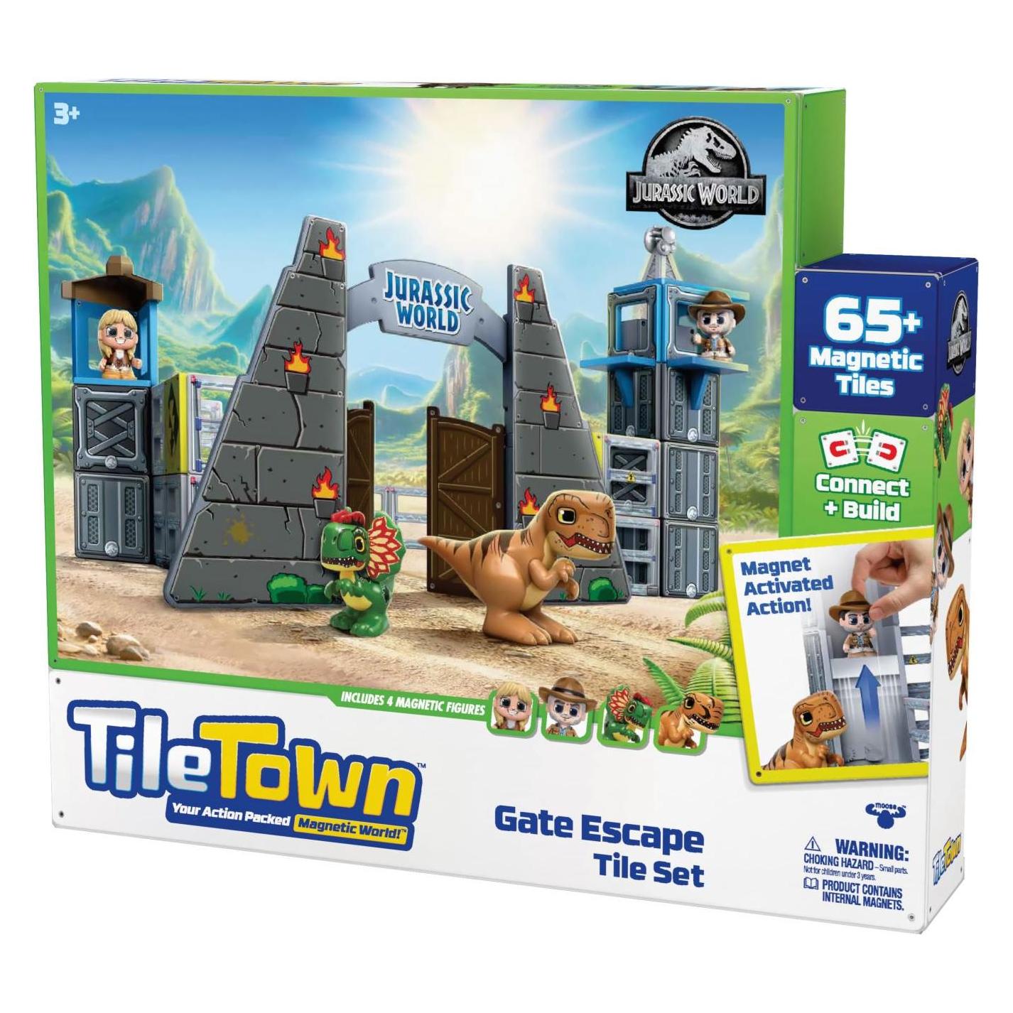 TileTown Tile Town - Jurassic world park Magnetic Building Set (90307) (TIL-90307)