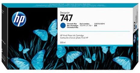 HP 747 Tinteiro azul cromático (P2V85A)