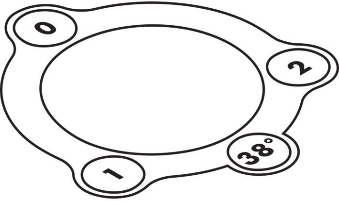 Hansgrohe Aufkleber 2-Loch Wannenrand 97791000 Thermostat