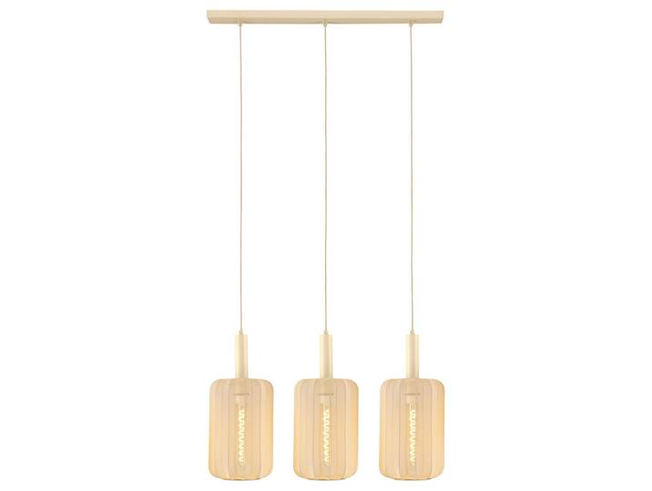 Suspension polyester 3 lumières creme