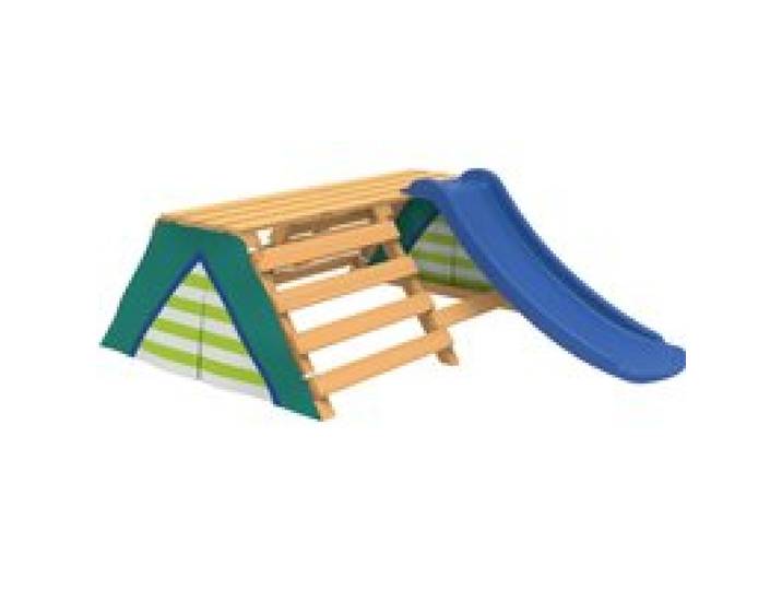 PLAYTIVE Tipi de jeu avec toboggan, en bois massif.