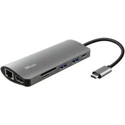 Trust Dalyx 7-in-1 USB-C Multi-PortAdapter - Silber
