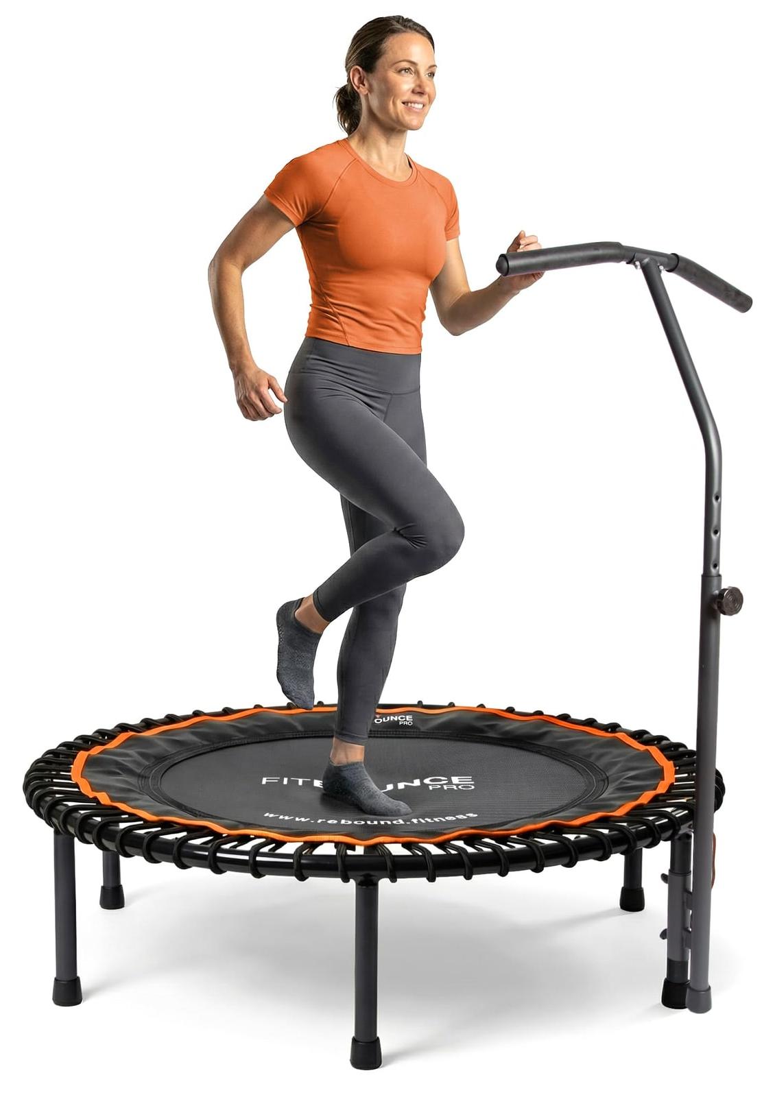 Mini-Trampolin Rebounder Bungee-Trampolin - 101,6 cm - Klappbar - Bis 181 kg - Mit T-Bar-Griff