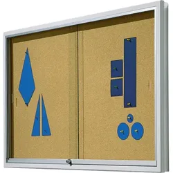 Informationsvitrine V9 mit Naturkorkrückwand
