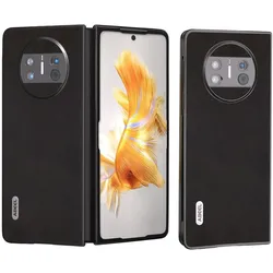 König Design Hülle Handy Schutz für Huawei Mate X3 Tasche Case Cover Bumper Etuis Kunstleder (Huawei Mate X3), Smartphone Hülle, Schwarz