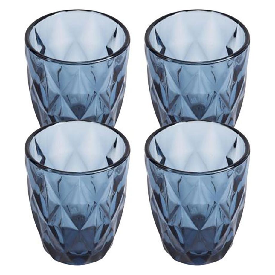 San Ignacio Glasbecher mit Prägung, Modell "Aqua", 260 ml, 4 Stück (0.26 l, 4x) (73091325)