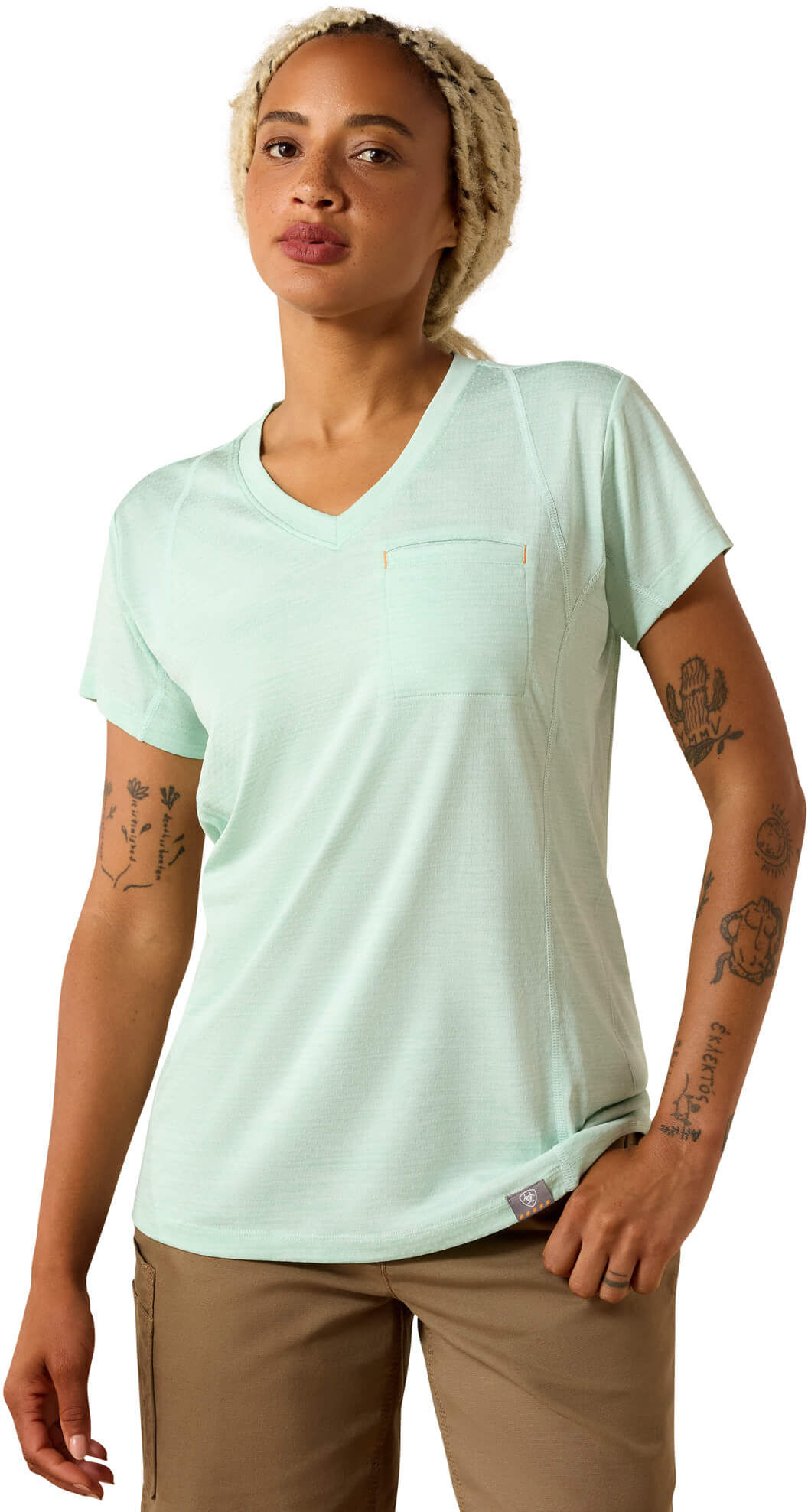 Women's Rebar Evolution T-Shirt in Lichen, Size: 2XL by Ariat