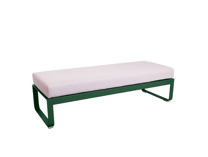 FERMOB BELLEVIE 2-Sitzer-Polsterhocker mit Sitzfläche aus