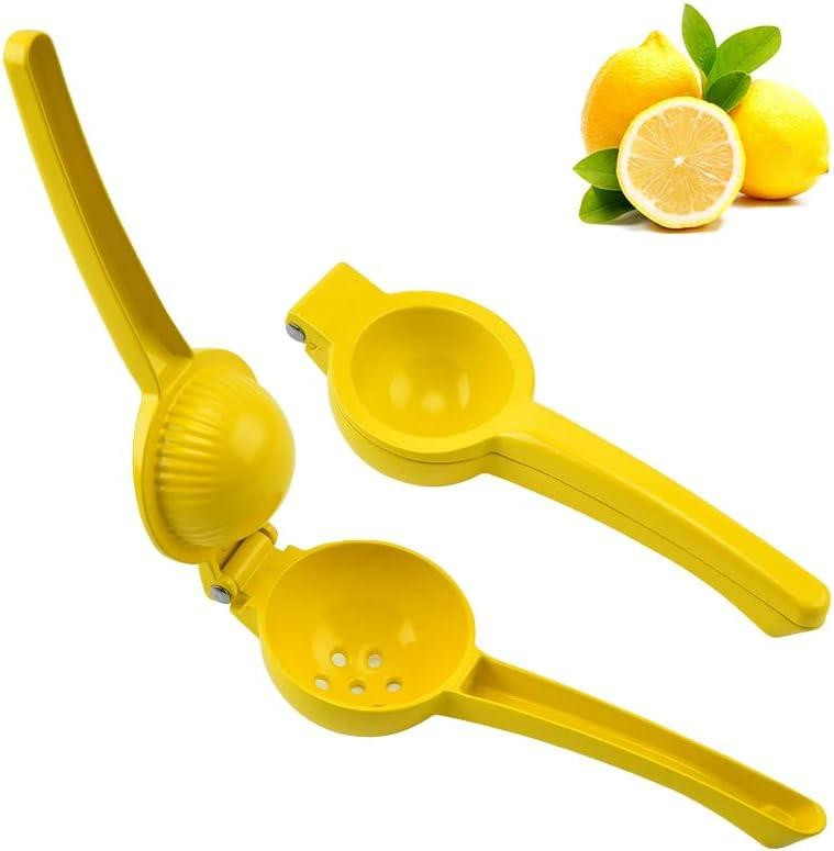 Compacte handmatige metalen citruspers met handgreep voor vers sap