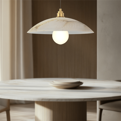 Zira   Alabaster Dome Pendant   Warm White (3000k)   MOD LIGHTING