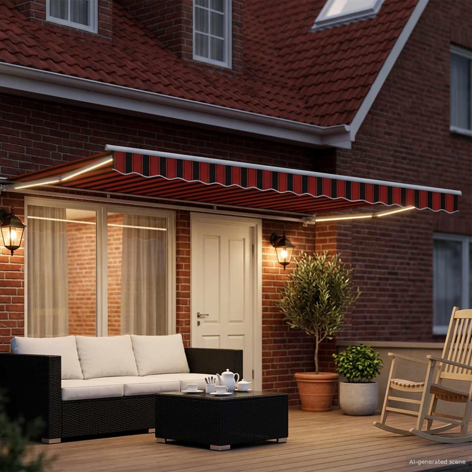 vidaXL Handmatige markeerkader met LED-verlichting, 4 x 3,5 meter