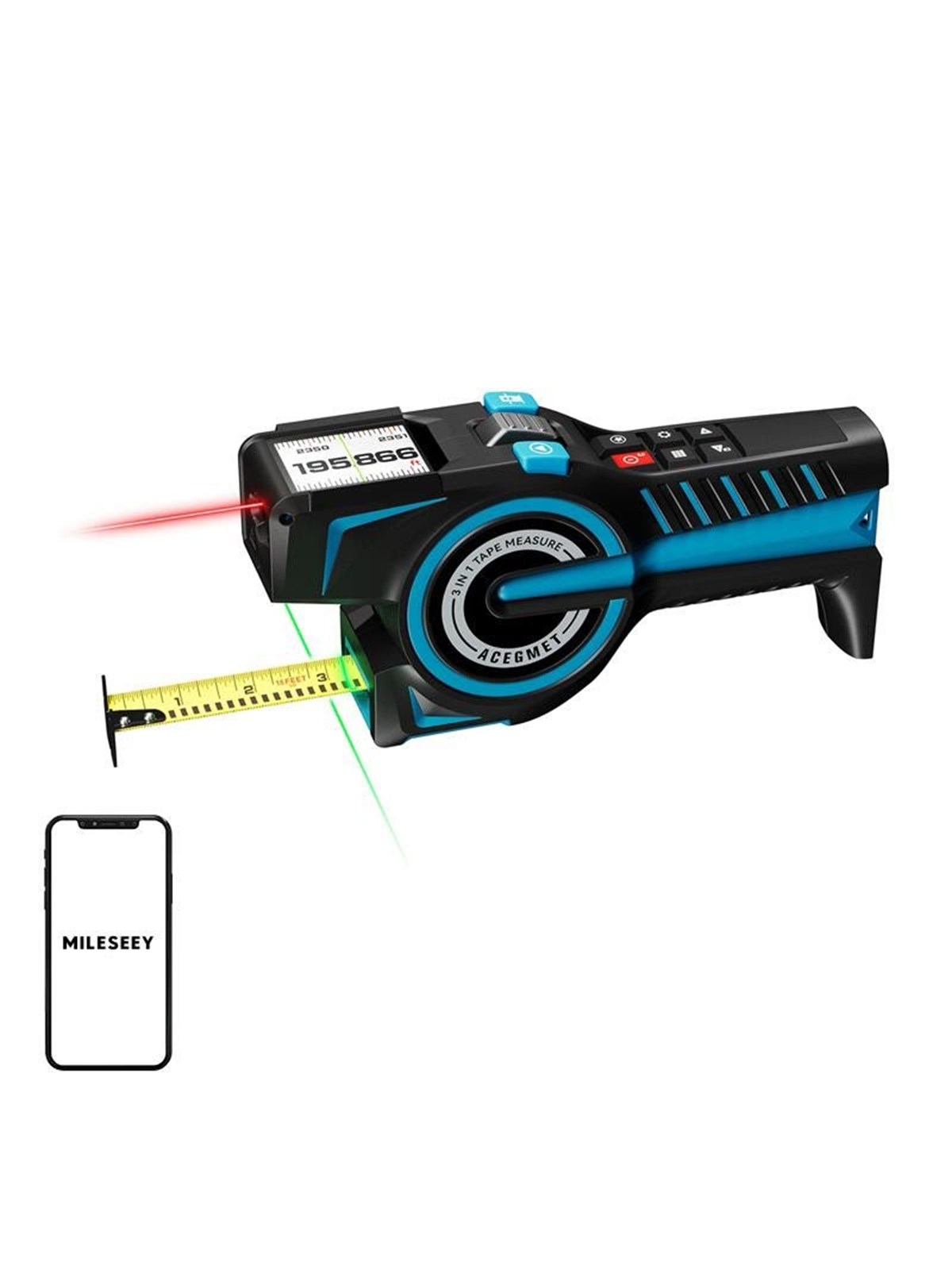 Mileseey DTX 10 Laser-Entfernungsmesser mit einem 100-Meter-Maßband