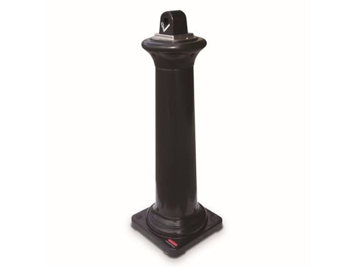 Rubbermaid Commercial Products GroundsKeeper Tuscan Behälter Großer Aschenbecher für Draußen, Wetterfest Schwarz