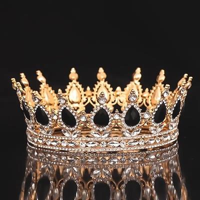 Hochzeitskrone Brautkleid Kopfschmuck Geburtstag Erwachsene Zeremonie vielseitiges Strass-Haarband luxuriöse runde Krone Valentinstag Geschenk