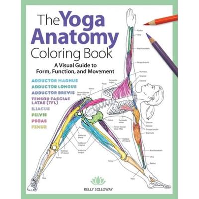 Yoga Anatomy Coloring Book, Taschenbuch von Kelly Solloway, Mixed Media Resources LLC, 978-1-64021-021-9