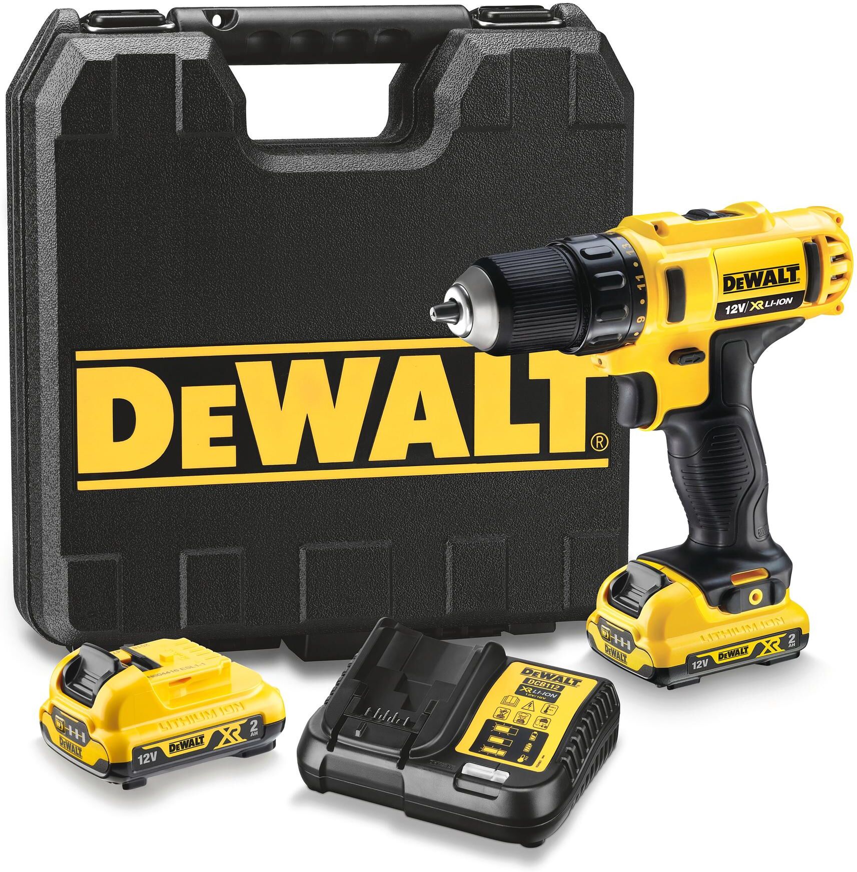 Akku-Bohrschrauber DEWALT "DeWalt Akku-Bohrschrauber DCD710D2", gelb, B:20mm H:195mm, Bohrmaschinen, Akku-Bohrschrauber gelb Einheitsgröße