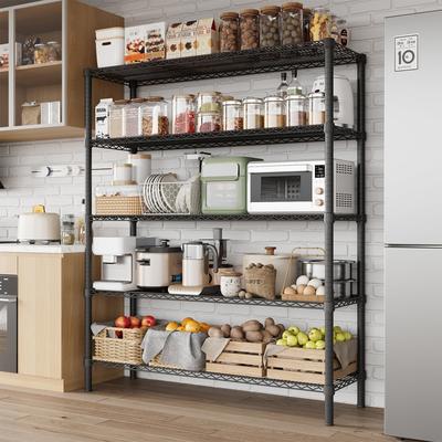 Garvee Heavy Duty 5-Tier Metal Storage Shelves, 3300 lbs Capacity Adjustable Garage Shelving Unit with Leveling Feet for Garage