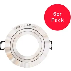 Radium schwenkbarer Alu- Deckeneinbaustrahler RL-PRO max. 50W GU10 Ø82mm - 6er Pack