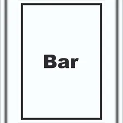HB-Druck Bar Schild mit Text Pub Kneipe hochkant A0 (841x1189mm)